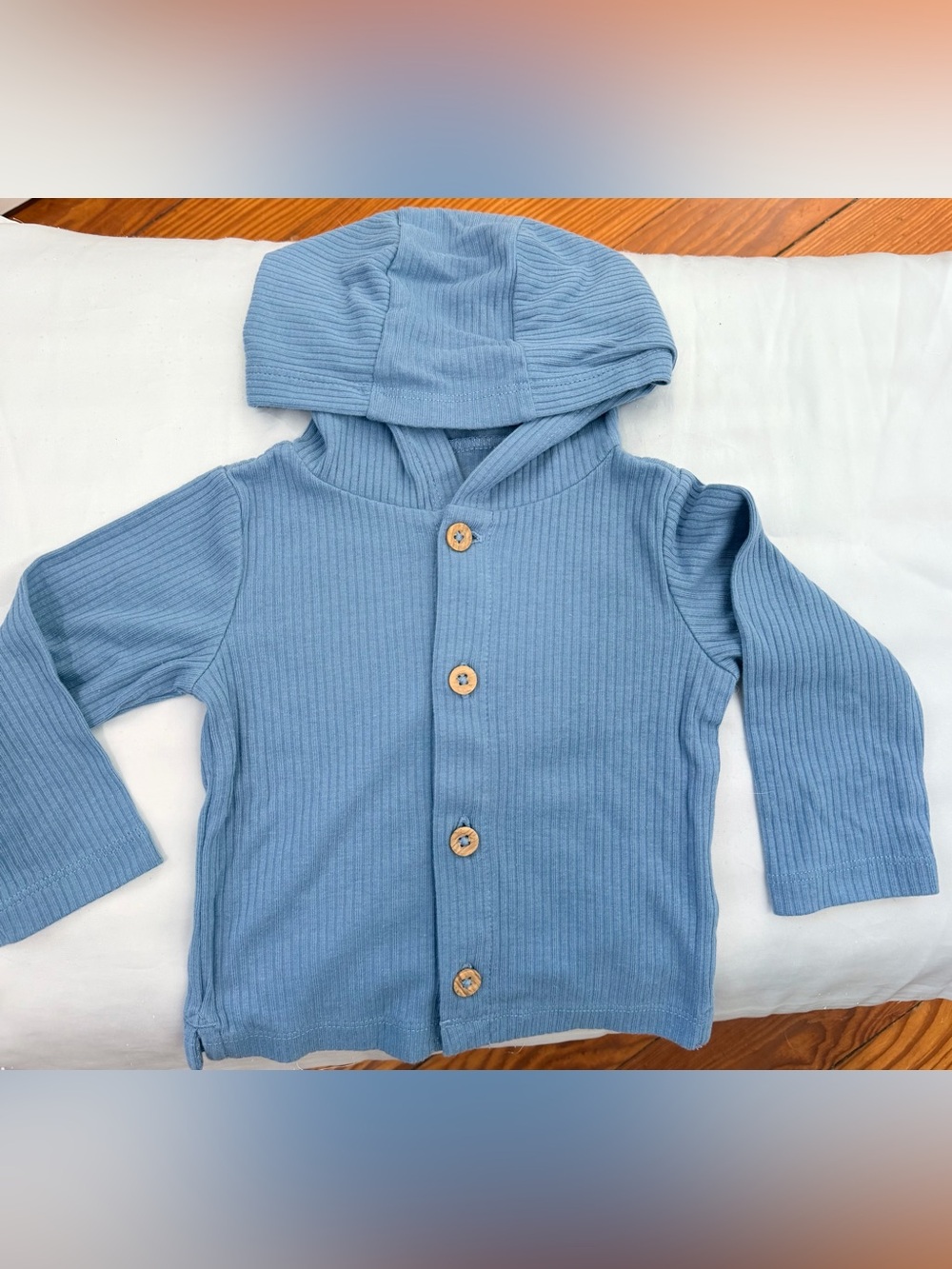Carter's Rib-Knit Hooded Button Shirt